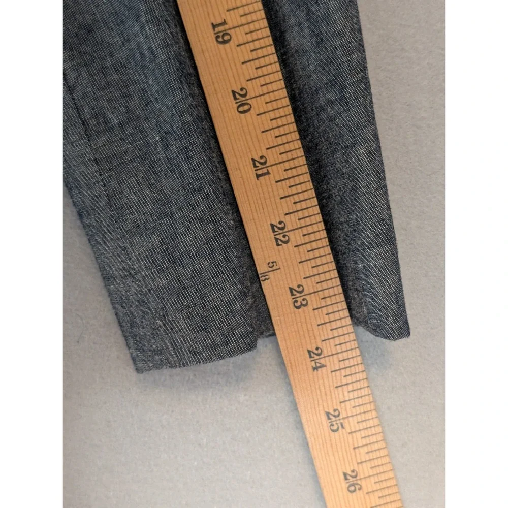J.CREW Ludlow Navy Blue‎ Grey Chambray Blazer Cotton Unstructured Men Small 38R
